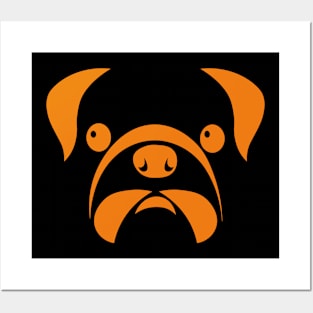 orange dog head Posters and Art